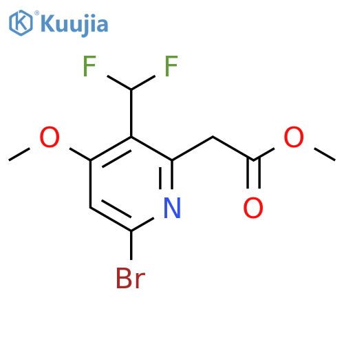 Methyl 6-bromo-3-(difluoromethyl)-4-methoxypyridine-2-acetate structure