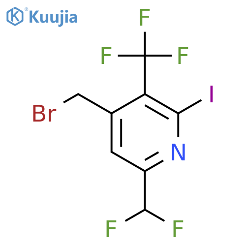 4-(Bromomethyl)-6-(difluoromethyl)-2-iodo-3-(trifluoromethyl)pyridine structure