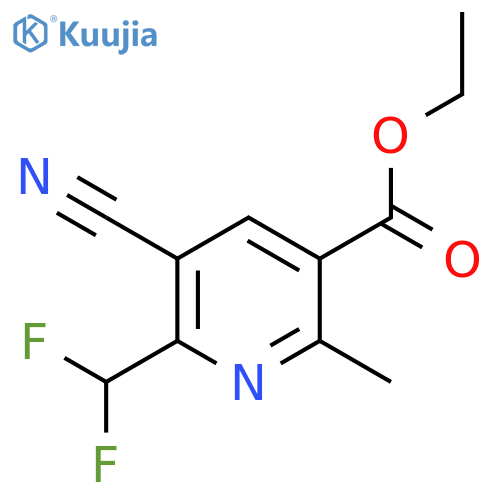 Ethyl 3-cyano-2-(difluoromethyl)-6-methylpyridine-5-carboxylate structure