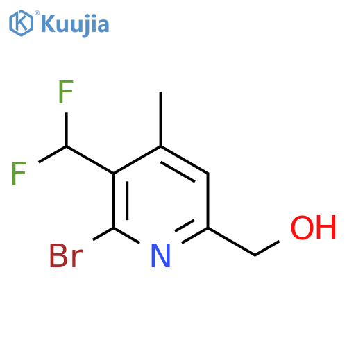 2-Bromo-3-(difluoromethyl)-4-methylpyridine-6-methanol structure
