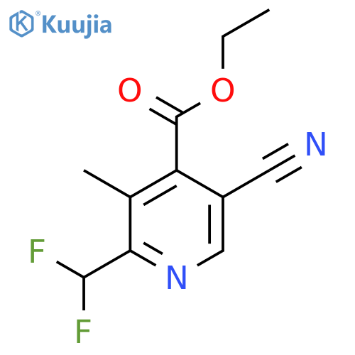 Ethyl 5-cyano-2-(difluoromethyl)-3-methylpyridine-4-carboxylate structure