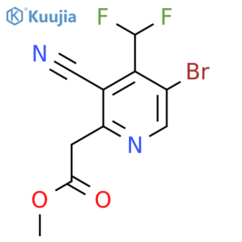 Methyl 5-bromo-3-cyano-4-(difluoromethyl)pyridine-2-acetate structure