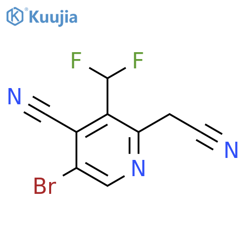 5-Bromo-4-cyano-3-(difluoromethyl)pyridine-2-acetonitrile structure
