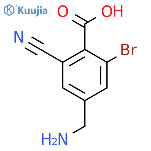 4-Aminomethyl-2-bromo-6-cyanobenzoic acid structure