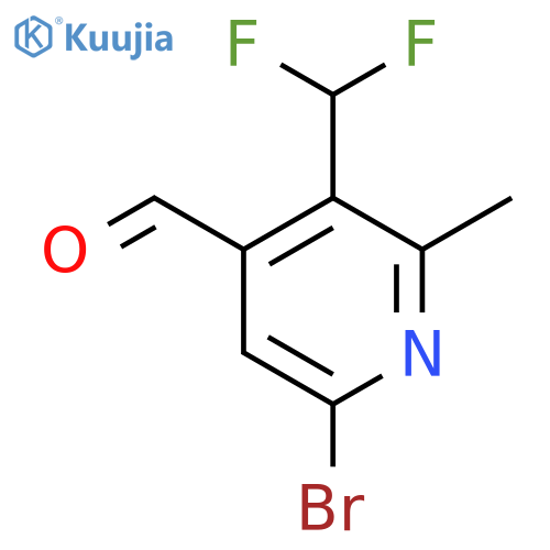 6-Bromo-3-(difluoromethyl)-2-methylpyridine-4-carboxaldehyde structure