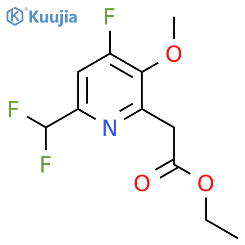 Ethyl 6-(difluoromethyl)-4-fluoro-3-methoxypyridine-2-acetate structure