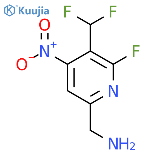 6-(Aminomethyl)-3-(difluoromethyl)-2-fluoro-4-nitropyridine structure