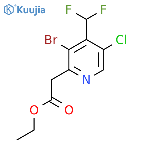 Ethyl 3-bromo-5-chloro-4-(difluoromethyl)pyridine-2-acetate structure