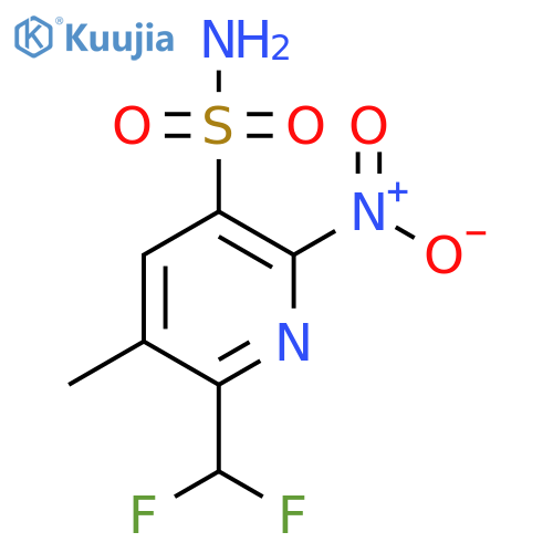 2-(Difluoromethyl)-3-methyl-6-nitropyridine-5-sulfonamide structure
