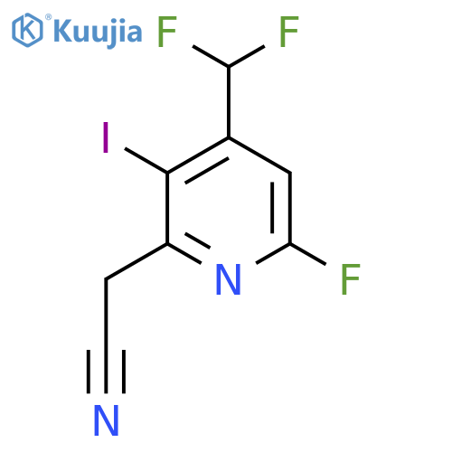 4-(Difluoromethyl)-6-fluoro-3-iodopyridine-2-acetonitrile structure