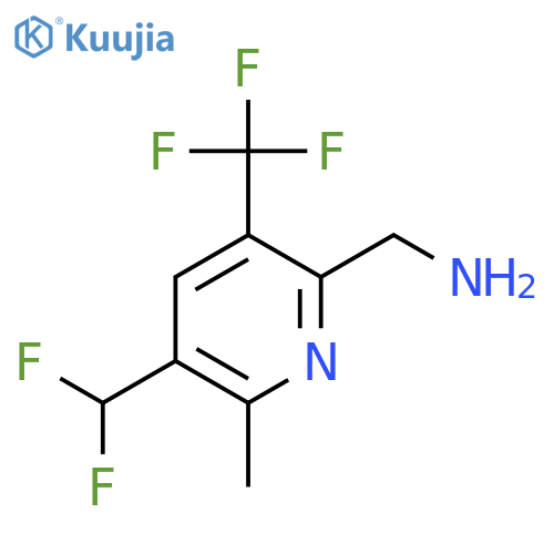 2-(Aminomethyl)-5-(difluoromethyl)-6-methyl-3-(trifluoromethyl)pyridine structure