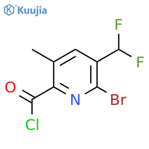 2-Bromo-3-(difluoromethyl)-5-methylpyridine-6-carbonyl chloride structure