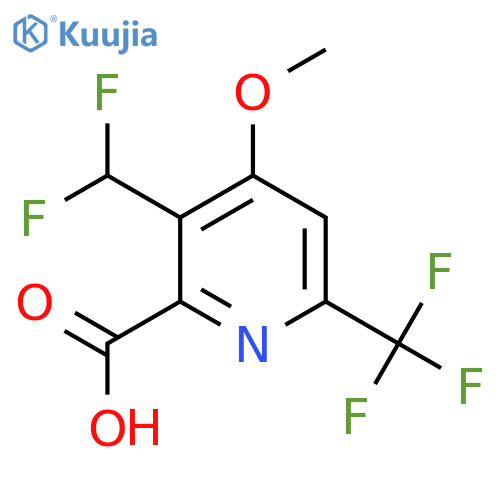 3-(Difluoromethyl)-4-methoxy-6-(trifluoromethyl)pyridine-2-carboxylic acid structure