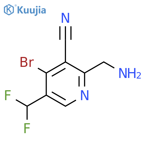 2-(Aminomethyl)-4-bromo-3-cyano-5-(difluoromethyl)pyridine structure