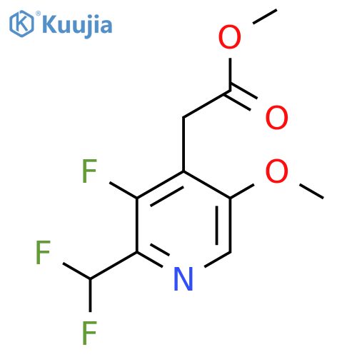 Methyl 2-(difluoromethyl)-3-fluoro-5-methoxypyridine-4-acetate structure