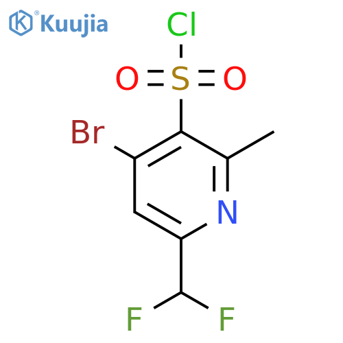 4-Bromo-6-(difluoromethyl)-2-methylpyridine-3-sulfonyl chloride structure