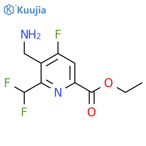 Ethyl 3-(aminomethyl)-2-(difluoromethyl)-4-fluoropyridine-6-carboxylate structure