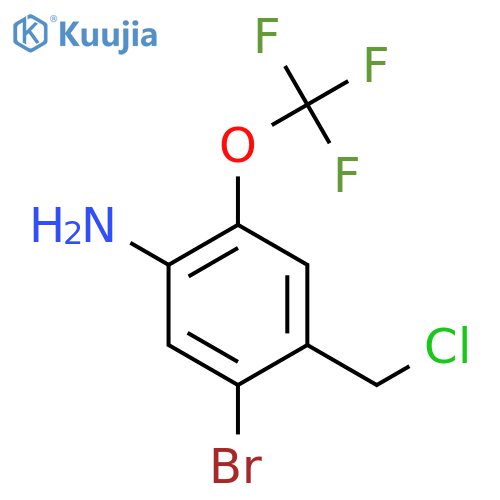 4-Amino-2-bromo-5-(trifluoromethoxy)benzyl chloride structure