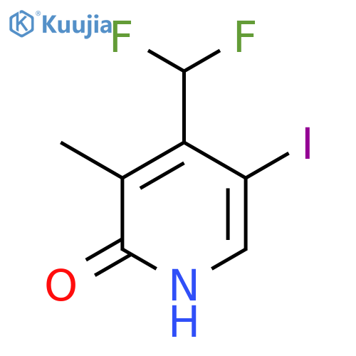 4-(Difluoromethyl)-2-hydroxy-5-iodo-3-methylpyridine structure