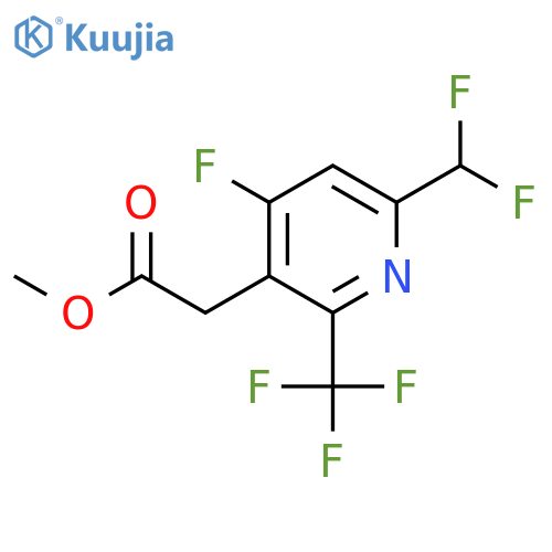 Methyl 6-(difluoromethyl)-4-fluoro-2-(trifluoromethyl)pyridine-3-acetate structure