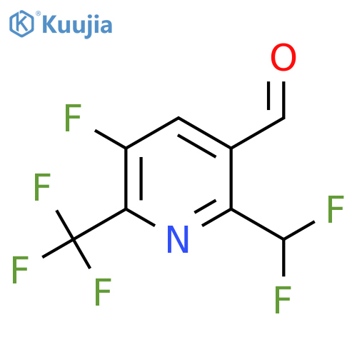 2-(Difluoromethyl)-5-fluoro-6-(trifluoromethyl)pyridine-3-carboxaldehyde structure