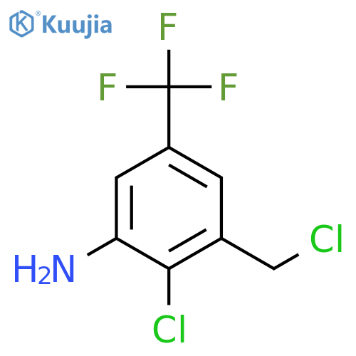 3-Amino-2-chloro-5-(trifluoromethyl)benzyl chloride structure