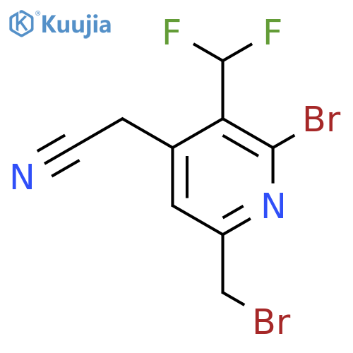 2-Bromo-6-(bromomethyl)-3-(difluoromethyl)pyridine-4-acetonitrile structure