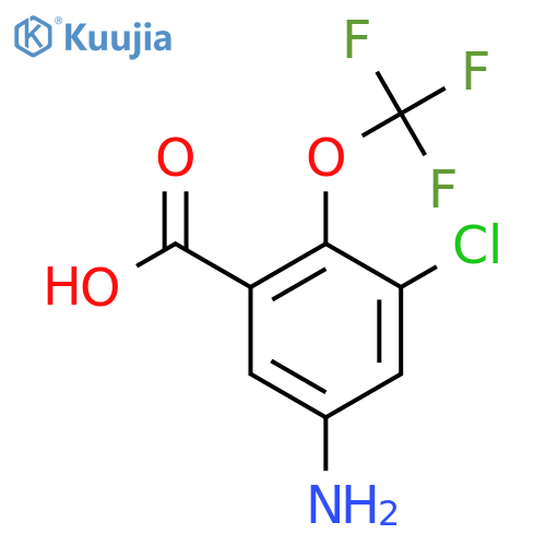 5-Amino-3-chloro-2-(trifluoromethoxy)benzoic acid structure