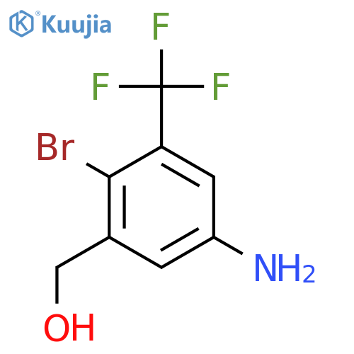 5-Amino-2-bromo-3-(trifluoromethyl)benzyl alcohol structure