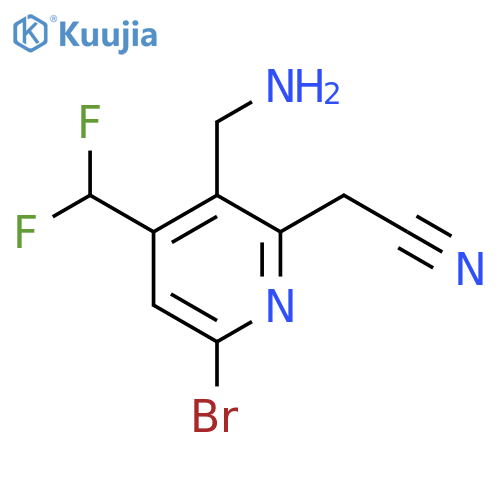 3-(Aminomethyl)-6-bromo-4-(difluoromethyl)pyridine-2-acetonitrile structure