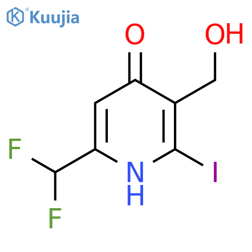 6-(Difluoromethyl)-4-hydroxy-2-iodopyridine-3-methanol structure