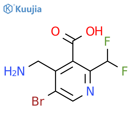 4-(Aminomethyl)-5-bromo-2-(difluoromethyl)pyridine-3-carboxylic acid structure