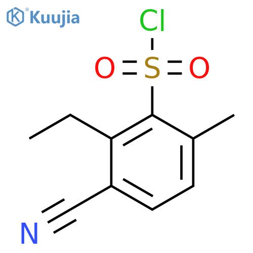 3-Cyano-2-ethyl-6-methylbenzenesulfonyl chloride structure