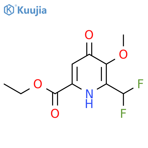 Ethyl 2-(difluoromethyl)-4-hydroxy-3-methoxypyridine-6-carboxylate structure