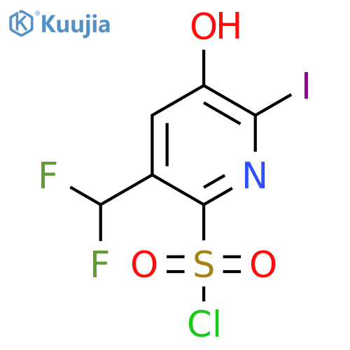 3-(Difluoromethyl)-5-hydroxy-6-iodopyridine-2-sulfonyl chloride structure