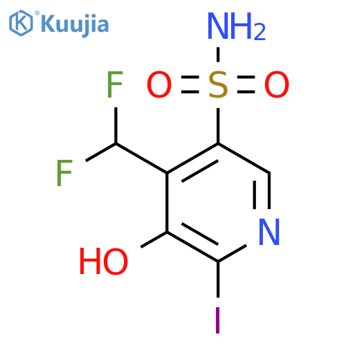 4-(Difluoromethyl)-3-hydroxy-2-iodopyridine-5-sulfonamide structure