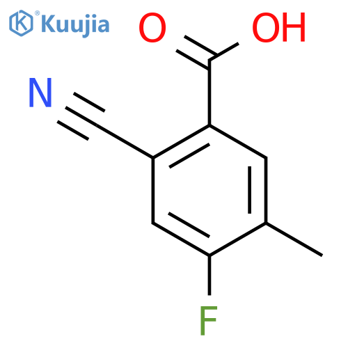 2-Cyano-4-fluoro-5-methylbenzoic acid structure