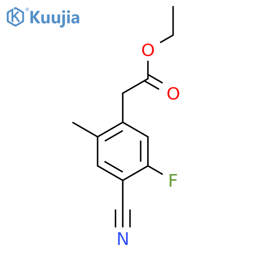 Ethyl 4-cyano-5-fluoro-2-methylphenylacetate structure