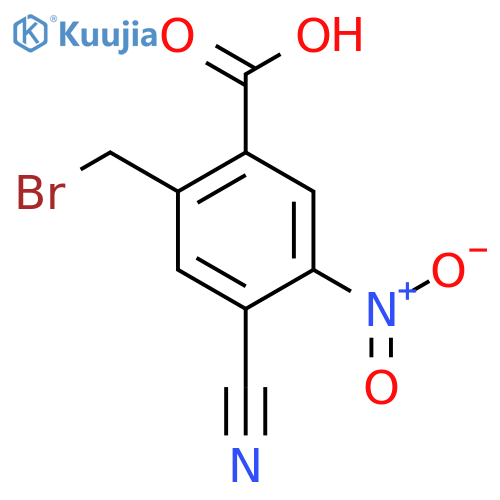 2-Bromomethyl-4-cyano-5-nitrobenzoic acid structure