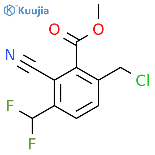 Methyl 6-chloromethyl-2-cyano-3-(difluoromethyl)benzoate structure
