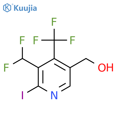 3-(Difluoromethyl)-2-iodo-4-(trifluoromethyl)pyridine-5-methanol structure