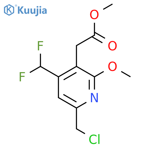 Methyl 6-(chloromethyl)-4-(difluoromethyl)-2-methoxypyridine-3-acetate structure