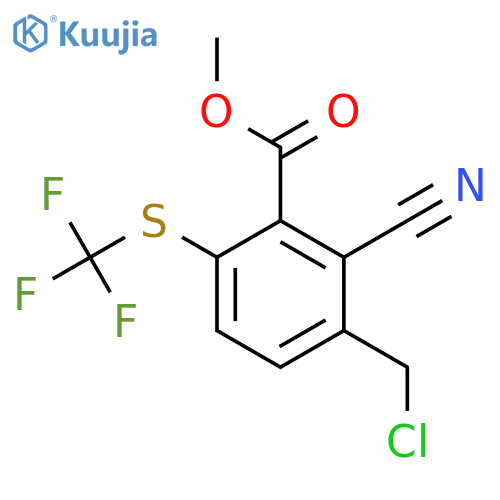 Methyl 3-chloromethyl-2-cyano-6-(trifluoromethylthio)benzoate structure