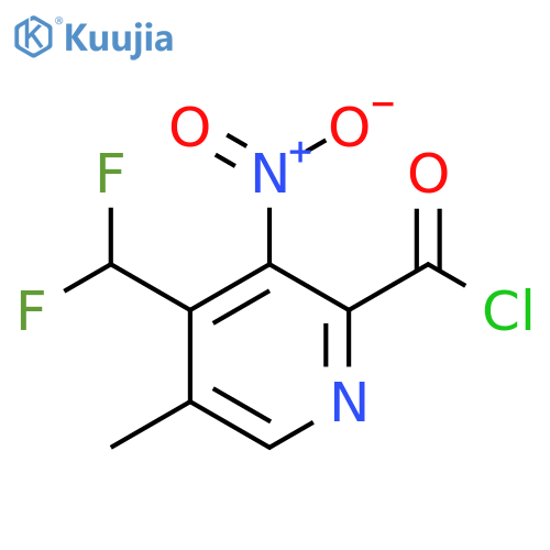 4-(Difluoromethyl)-5-methyl-3-nitropyridine-2-carbonyl chloride structure