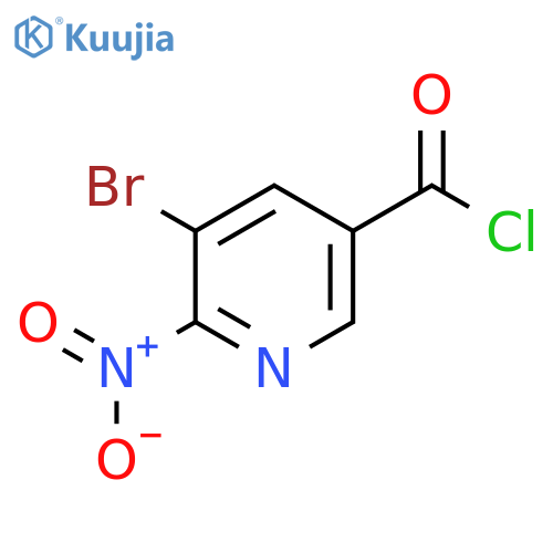 3-Bromo-2-nitropyridine-5-carbonyl chloride structure