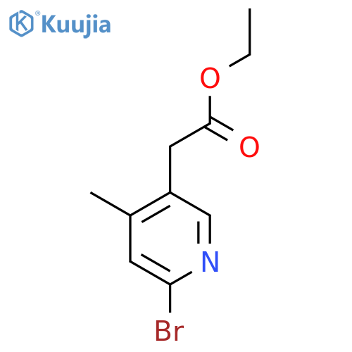 Ethyl 2-bromo-4-methylpyridine-5-acetate structure