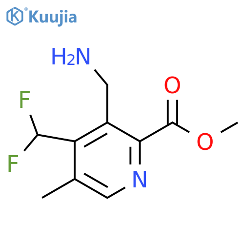 Methyl 3-(aminomethyl)-4-(difluoromethyl)-5-methylpyridine-2-carboxylate structure
