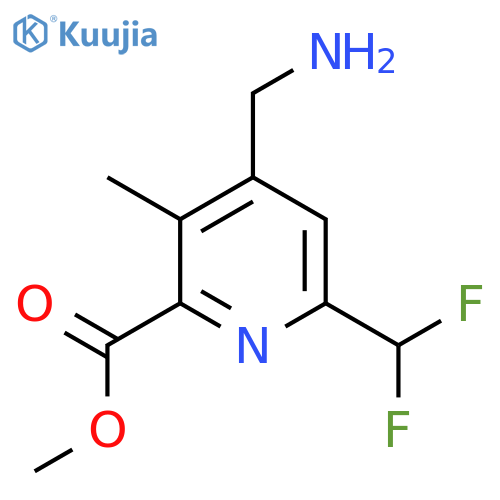 Methyl 4-(aminomethyl)-6-(difluoromethyl)-3-methylpyridine-2-carboxylate structure