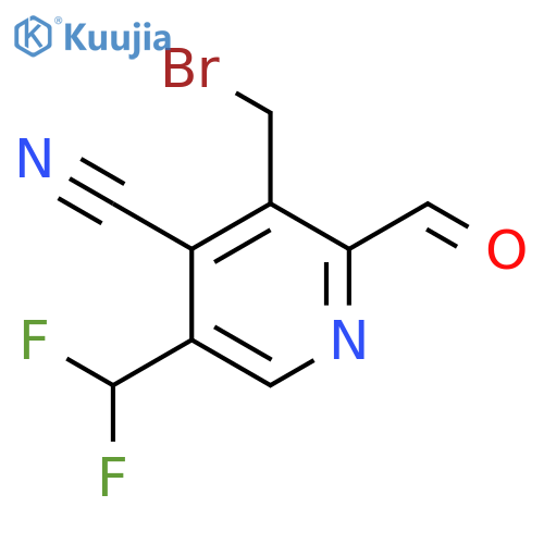 3-(Bromomethyl)-4-cyano-5-(difluoromethyl)pyridine-2-carboxaldehyde structure
