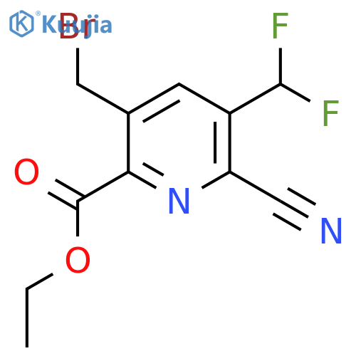 Ethyl 5-(bromomethyl)-2-cyano-3-(difluoromethyl)pyridine-6-carboxylate structure